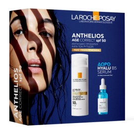 La Roche Posay PROMO Anthelios Age Correct SPF50 Αντηλιακή Κρέμα Προσώπου Κατά της Φωτογήρανσης 50ml & Hyalu B5 Serum Αντιρυτιδικός Ορός Προσώπου με Υαλουρονικό Οξύ 10ml