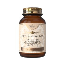 Sky Premium Life Calcium, Magnesium & Zinc Συμπλήρωμα Διατροφής για Γερά - Δυνατά Οστά & Δόντια 60 Δισκία