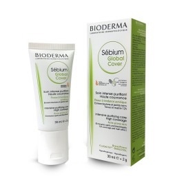 Bioderma Sebium Global Cover Κρέμα Προσώπου Με Χρώμα Για Την Ακνεϊκή Επιδερμίδα 30ml