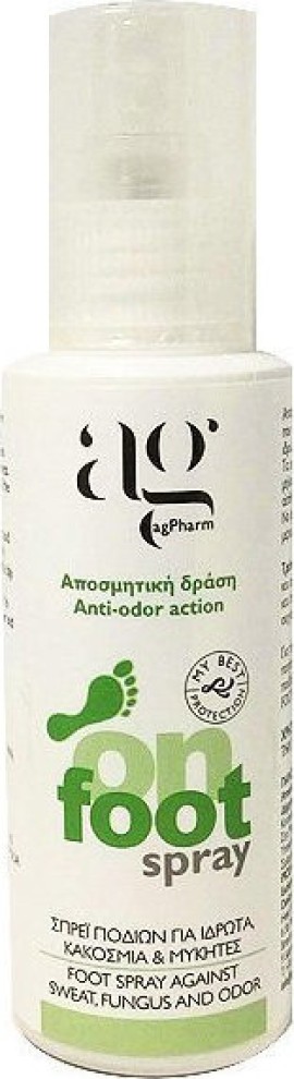 AG Pharm On Foot Spray Αποσμητικό Σπρεϊ ποδιών Για Ιδρώτα, Κακοσμία & Μύκητες 100ml
