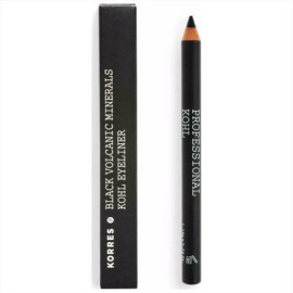 Korres Black Volcanic Minerals Professional Kohl Eyeliner Μολύβι Ματιών με Μαλακή Υφή για το Εσωτερικό των Ματιών Μαύρο 1.14gr