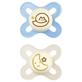 Mam Original Start 2-6m Πιπίλα Σιλικόνης Μπεζ - Γαλάζιο 2 Τεμάχια [124SBc]