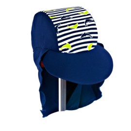Jakabel Surfit Boys Dolphin Striped Hat UV50+ Navy/White Καπέλο 2-6 Ετών