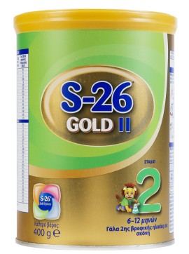 Wyeth S-26 Gold II Γάλα σε Σκόνη 6-12m 2ης Βρεφικής Ηλικίας 400gr