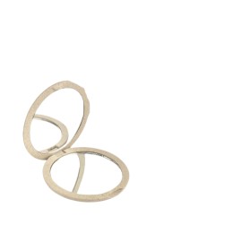 Beter Natural Fiber Double Mirror Διπλό Καθρεπτάκι Κανονικό & με Μεγέθυνση Χρώμα Μπέζ 1 Τεμάχιο