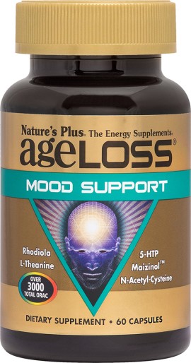 Natures Plus AgeLoss Mood Support Συμπλήρωμα Διατροφής για την Καλή Διάθεση 60 Κάψουλες