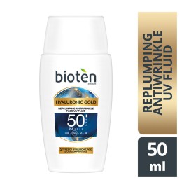 Bioten Hyaluronic Gold Replumping Anti Wrinkle Face UV Fluid SPF50+ Αντηλιακό Προσώπου 50ml