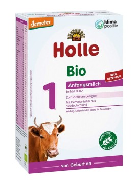 Holle BIO 1 Αγελαδινό Γάλα από τη Γέννηση με DHA, 400g