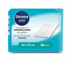 Stroma Pad Απορροφητικά Υποσέντονα Ακράτειας μιας Χρήσης [60x90cm] 30 Τεμάχια