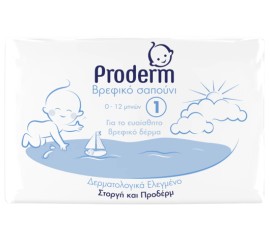 Proderm Σαπούνι No 1 Ειδικά Σχεδιασμένο για Βρέφη 0-12m+ 90gr