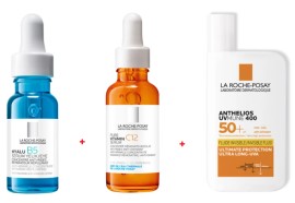 La Roche Posay Bundle Hyalu B5 Eye Serum Ορός Ματιών 15ml - Pure Vitamin C12 Serum Αντιρυτιδικός Ορός Λάμψης με Βιταμίνη C 30ml - Anthelios Uvmune 400 Invisible Fluid SPF50+ 50ml