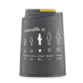 Microlife Wide Range Conical Soft Cuff Περιχειρίδα Μπράτσου Μαύρη Size : M-L [22-42cm]