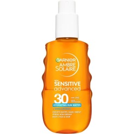 Garnier Ambre Solaire SPF30 Sensitive Advanced Hydrating Sun Water Αντηλιακό Νερό για Πρόσωπο, Σώμα & Μαλλιά 150ml