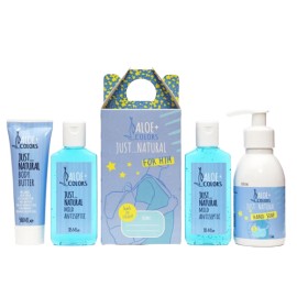 Aloe Colors PROMO So Velvet Back to School for Him Just Natural Body Butter 50ml - Mild Αντισηπτικό 2x85ml - Hand Soap 100ml