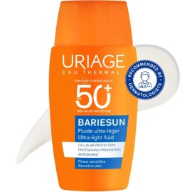 Uriage Bariésun Ultra-Matte SPF50+ Aqua Fluid Αντηλιακό Προσώπου για Ευαίσθητες Επιδερμίδες 50ml