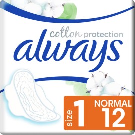 Always Hypoallergenic Cotton Size 1 Normal Σερβιέτες 12 Τεμάχια
