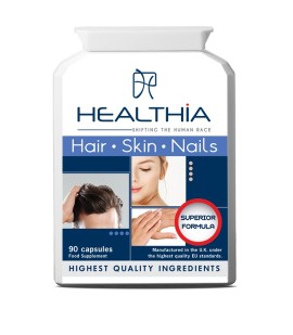 Healthia Hair Skin Nails Συμπλήρωμα Διατροφής για Μαλλιά - Δέρμα - Νύχια 90 Κάψουλες