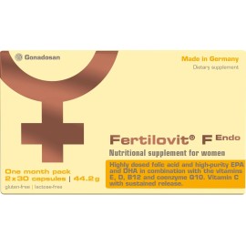 Fertilovit F Endo Συμπλήρωμα Διατροφής με Αντιοξειδωτική & Αντιφλεγμονώδη Προστασία για Γυναίκες με Αυξημένες Γυναικολογικές Απαιτήσεις & Ενδομητρίωση 2x30  Κάψουλες