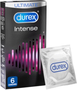 Durex Προφυλακτικά με Κουκκίδες, Ραβδώσεις και Επιβραδυντικό Τζελ Performax Intense 6 Τεμάχια
