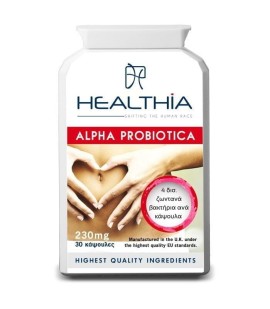 Healthia Alpha Probiotica 230mg Προβιοτικά για Δυσκοιλιότητα 30 Κάψουλες
