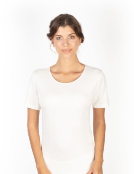 Egi Μπλούζα Κοντό Μανίκι Ψηλή Λαιμόκοψη Μαλλί, Βαμβάκι Ζαχαρί [421] 1 Τεμάχιο