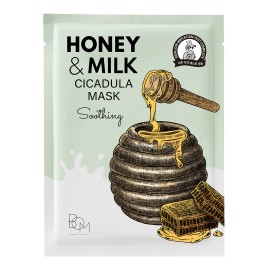 BOM Honey & Milk Cicadula Mask Soothing Υφασμάτινη Μάσκα Προσώπου για Καταπράυνση & Ανακούφιση Ερεθισμών 25gr