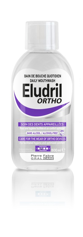 Elgydium Eludril Ortho Στοματικό Διάλυμα για Άτομα με Ορθοδοντικούς Μηχανισμούς Χωρίς Αλκοόλ 500ml