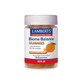 Lamberts Biome Balance Συνδυασμός Προβιοτικού & Πρεβιοτικού με Γεύση Πορτοκάλι 30 Ζελεδάκια