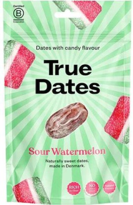 True Dates Φυσικοί Χουρμάδες με Γεύση Sour Watermelon Χωρίς Ζάχαρη 100gr