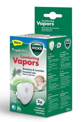 Vicks Comforting Vapors Μέντα & Αιθέρια Έλαια Συσκευή  Διάχυσης, 1τμχ [VH1700E]