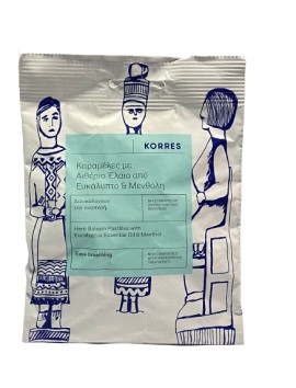 Korres Καραμέλες με Αιθέρια Έλαια Ευκάλυπτο και Μενθόλη Διευκολύνουν την Αναπνοή 15 Παστίλιες 60gr