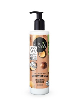 Natura Siberica Organic Shop Kenyan Macadamia & Avocado Shower Gel Βιολογικό Macadamia & Αβοκάντο Αφρόλουτρο Ευεξίας 280ml