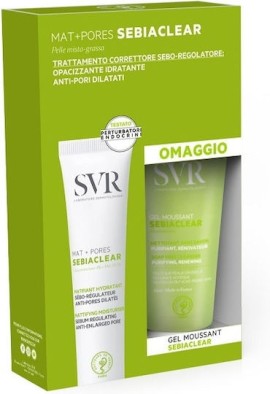 SVR PROMO Sebiaclear Mat Pores Ενυδατική Κρέμα για Λιπαρό Δέρμα με Τάση Ακμής 40ml & Sebiaclear Gel Moussant Καθαρισμού Προσώπου για το Λιπαρό Δέρμα με Τάση Ακμής 55ml