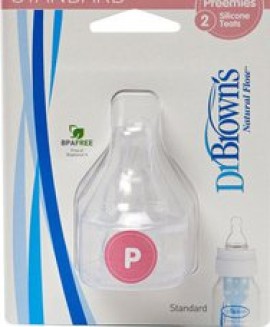 Dr. Browns Natural Flow Θηλή Σιλικόνης Για Πρόωρα Βρέφη 2τμχ [342-RGX]