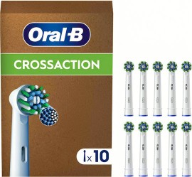 Oral B Cross Action White Ανταλλακτικές Κεφαλές Ηλεκτρικής Οδοντόβουρτσας Λευκό 10 Τεμάχια