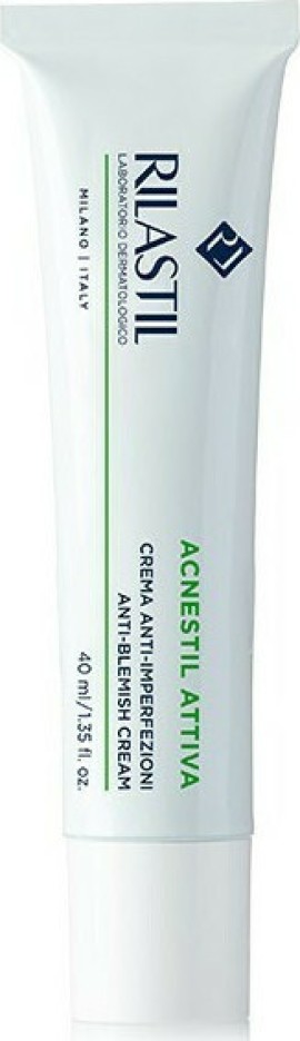 Rilastil Acnestil Attiva Anti-Blemish Cream Ενυδατική Κρέμα Προσώπου για Μικτές - Λιπαρές - Ακνεϊκές Επιδερμίδες 40ml