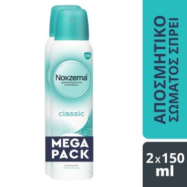 Noxzema PROMO Classic Γυναικείο Spray Αποσμητικό 48ωρης Προστασίας 2x150ml