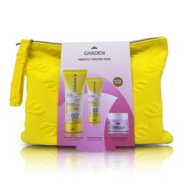 Garden PROMO Perfect Protection Bag Αντηλιακό Γαλάκτωμα SPF50 με Εκχύλισμα Ροδιού Πρόσωπο & Σώμα 75ml & Αντηλιακή Κρέμα Προσώπου SPF50+ με Υαλουρονικό Οξύ 25ml & Αντιρυτιδική Κρέμα με Υαλουρονικό Οξύ για Πρόσωπο & Μάτια 50ml & Μεγάλο Πετσετέ Νεσεσέρ