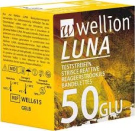 Wellion Luna Duo Glucose 50 Ταινίες [2 Κουτιά x 25 Τεμάχια]