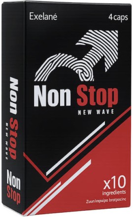 Exelane Non Stop New Wave Ειδικό Συμπλήρωμα Διατροφής για τη Σεξουαλική Τόνωση των Ανδρών 4 Κάψουλες