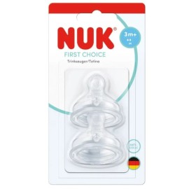 Nuk First Choice+ Anti Colic Medium Θηλή Σιλικόνης για 3m Κατά των Κολικών 2 Τεμάχια